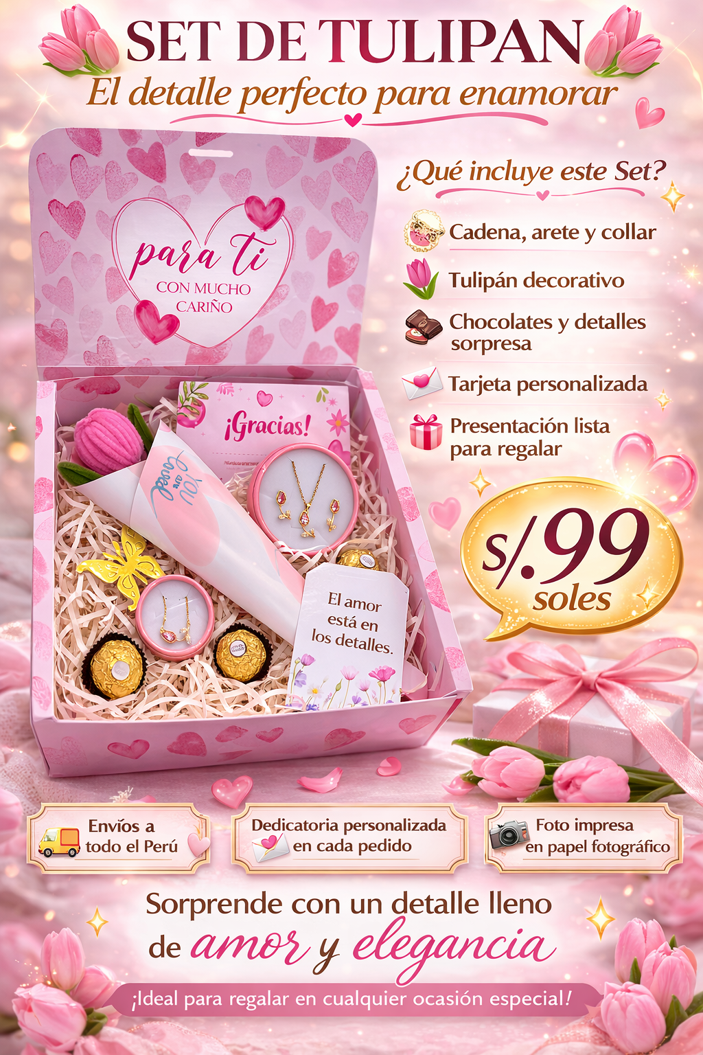 SET DE JOYERIA DE TULIPANES🌹